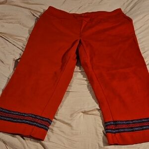 Croft & Barrow Kids Red Pants with Patterned Hem